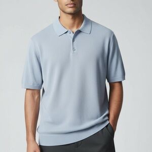 Vince men's polo shirt Blue Wool/Cashmere blend Size Medium